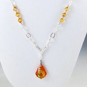 Crystal and Sterling Silver Necklace